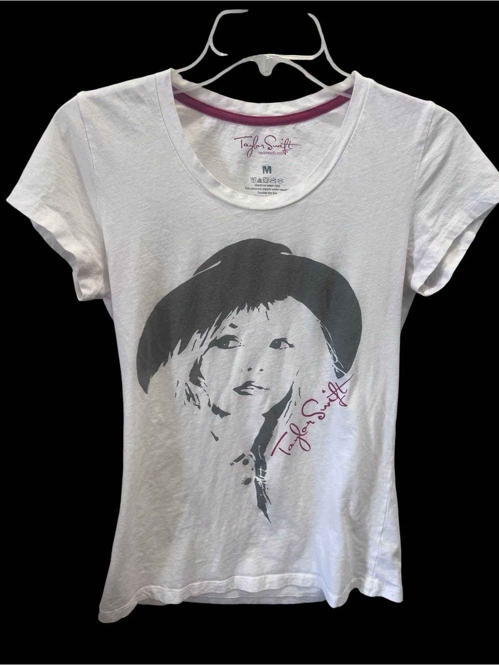 Official Taylor Swift White Graphic Tee Red Era 2012 Sz M